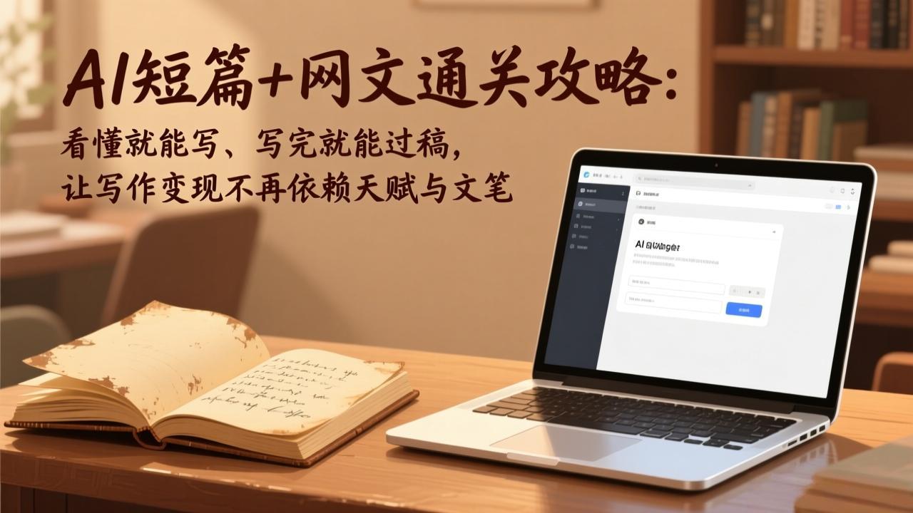 AI短篇+网文通关攻略：看懂就能写、写完就能过稿，让写作变现不再依赖天赋与文笔小淇云库-创业网-网赚副业-网创副业-项目拆解-技术类创业资源网-副业网-免费资源下载小淇云库