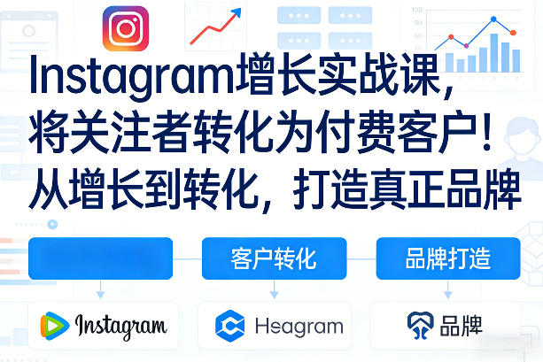Instagram增长实战课，将关注者转化为付费客户！从增长到转化，打造真正品牌（双语字幕）小淇云库-创业网-网赚副业-网创副业-项目拆解-技术类创业资源网-副业网-免费资源下载小淇云库