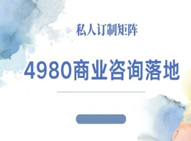 4980商业咨询师落地课程-ip运营高客单教程小淇云库-创业网-网赚副业-网创副业-项目拆解-技术类创业资源网-副业网-免费资源下载小淇云库