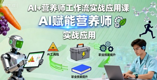 AI+营养师工作流实战应用课,AI赋能营养师小淇云库-创业网-网赚副业-网创副业-项目拆解-技术类创业资源网-副业网-免费资源下载小淇云库