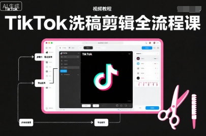 TikTok洗稿剪辑全流程课，PR洗稿剪辑全流程，TK洗稿运营课小淇云库-创业网-网赚副业-网创副业-项目拆解-技术类创业资源网-副业网-免费资源下载小淇云库