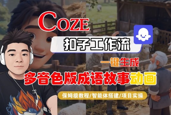 Coze扣子智能体工作流一键生成“多音色版成语故事“动画,全流程保姆级教学小淇云库-创业网-网赚副业-网创副业-项目拆解-技术类创业资源网-副业网-免费资源下载小淇云库