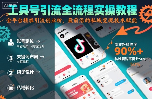 工具号引流全流程保姆级实操教程，全平台精准引流创业粉，最前沿的私域变现技术赋能小淇云库-创业网-网赚副业-网创副业-项目拆解-技术类创业资源网-副业网-免费资源下载小淇云库