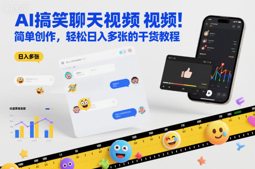 AI搞笑聊天视频，简单创作，轻松日入多张的干货教程小淇云库-创业网-网赚副业-网创副业-项目拆解-技术类创业资源网-副业网-免费资源下载小淇云库