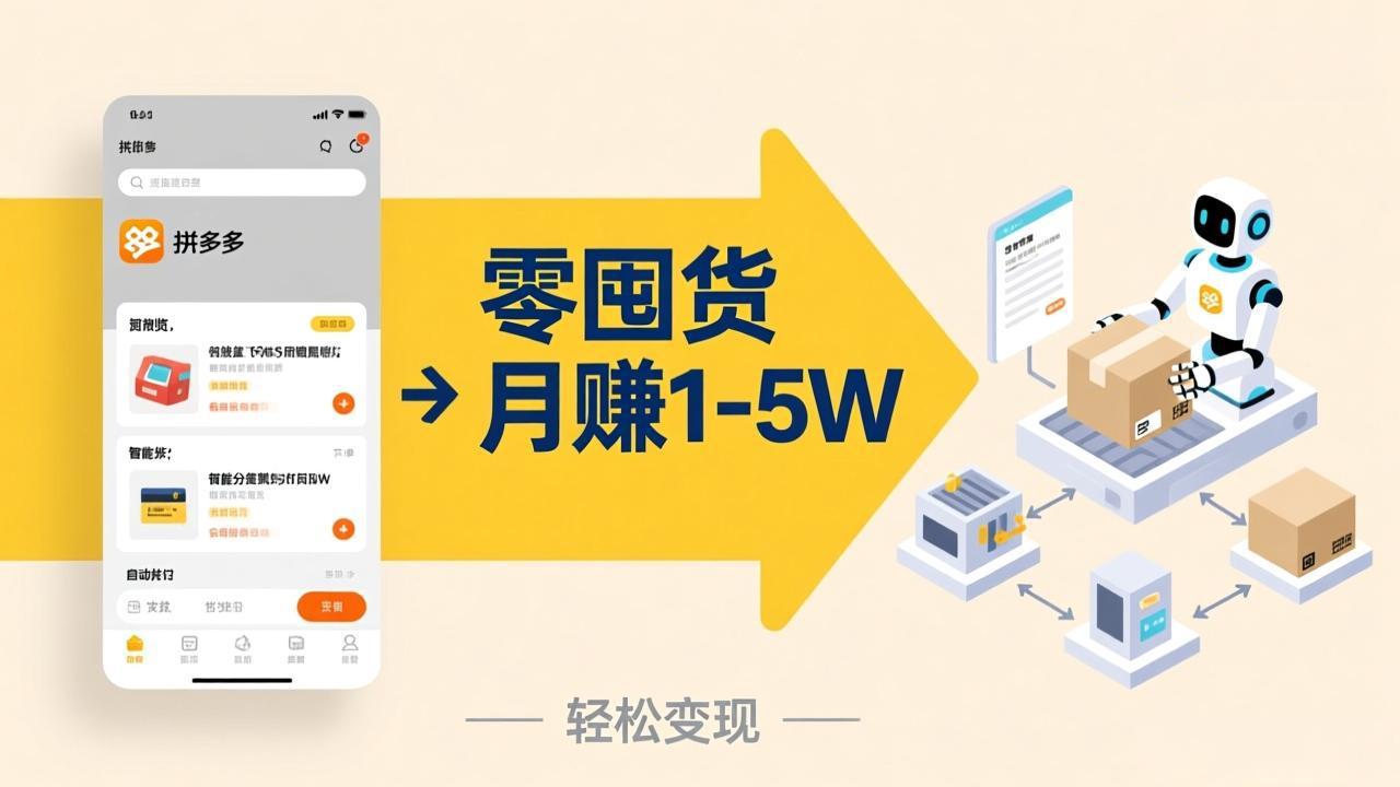 不用囤货不用跑单！拼多多虚拟玩法，机器人管理发货和客服，帮你月赚 1-5W小淇云库-创业网-网赚副业-网创副业-项目拆解-技术类创业资源网-副业网-免费资源下载小淇云库