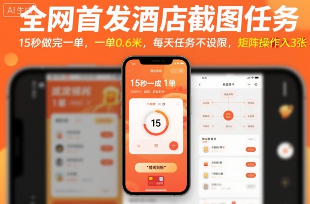 全网首发酒店截图任务，15秒做完一单，一单0.6米，每天任务不设限，矩阵操作日入3张【揭秘】小淇云库-创业网-网赚副业-网创副业-项目拆解-技术类创业资源网-副业网-免费资源下载小淇云库