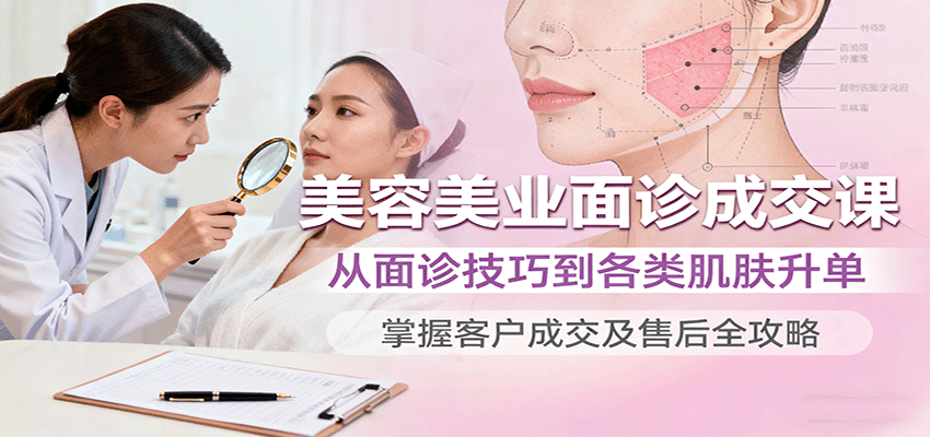 美容美业面诊成交课，从面诊技巧到各类肌肤升单，掌握客户成交及售后全攻略小淇云库-创业网-网赚副业-网创副业-项目拆解-技术类创业资源网-副业网-免费资源下载小淇云库