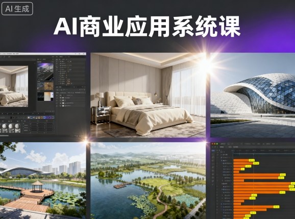 AI商业应用系统课，室内-软装-建筑-景观，智能设计+效果图+动画画实战小淇云库-创业网-网赚副业-网创副业-项目拆解-技术类创业资源网-副业网-免费资源下载小淇云库