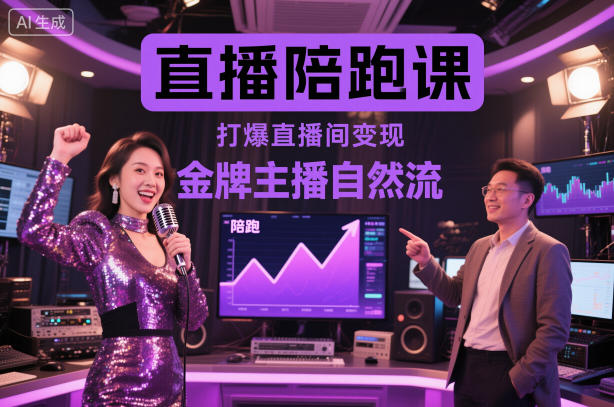 直播陪跑课，金牌主播自然流打爆直播间，复制高变现玩法小淇云库-创业网-网赚副业-网创副业-项目拆解-技术类创业资源网-副业网-免费资源下载小淇云库