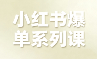 小红书爆单系列课,聚焦小红书电商全链路增长小淇云库-创业网-网赚副业-网创副业-项目拆解-技术类创业资源网-副业网-免费资源下载小淇云库