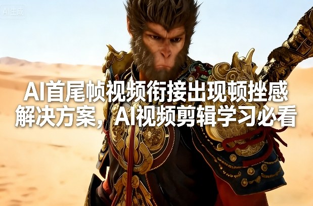 AI首尾帧视频衔接出现顿挫感解决方案,AI视频剪辑学习必看小淇云库-创业网-网赚副业-网创副业-项目拆解-技术类创业资源网-副业网-免费资源下载小淇云库