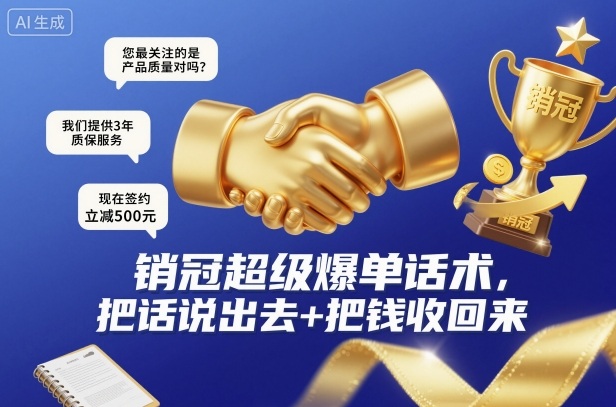 销冠超级爆单话术，把话说出去+把钱收回来小淇云库-创业网-网赚副业-网创副业-项目拆解-技术类创业资源网-副业网-免费资源下载小淇云库