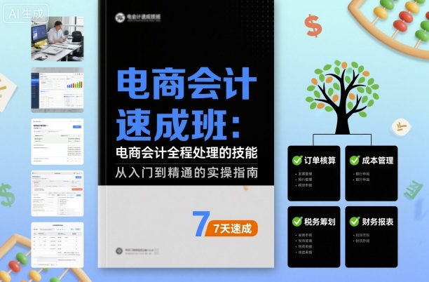 电商会计速成班，电商会计全程处理的技能小淇云库-创业网-网赚副业-网创副业-项目拆解-技术类创业资源网-副业网-免费资源下载小淇云库