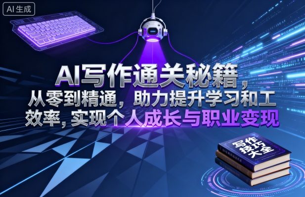 AI写作通关秘籍，从零到精通，助力提升学习和工作效率，实现个人成长与职业变现小淇云库-创业网-网赚副业-网创副业-项目拆解-技术类创业资源网-副业网-免费资源下载小淇云库