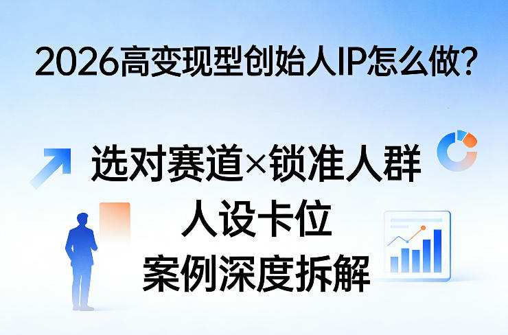 2026高变现型创始人IP怎么做?选对赛道×锁准人群×人设卡位×案例深度拆解小淇云库-创业网-网赚副业-网创副业-项目拆解-技术类创业资源网-副业网-免费资源下载小淇云库