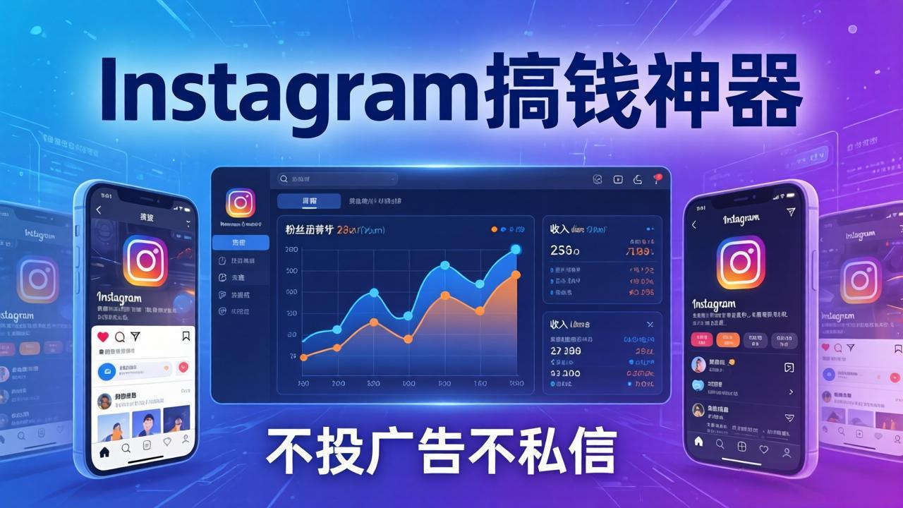 Instagram搞钱神器：月涨6万粉+月入5万刀，不投广告不私信，靠算法+低价产品小淇云库-创业网-网赚副业-网创副业-项目拆解-技术类创业资源网-副业网-免费资源下载小淇云库