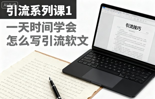 引流系列课1，一天时间学会怎么写引流软文小淇云库-创业网-网赚副业-网创副业-项目拆解-技术类创业资源网-副业网-免费资源下载小淇云库