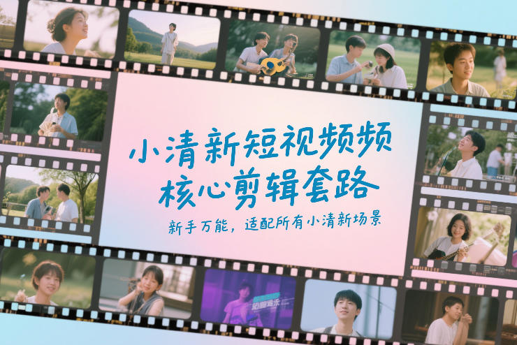 小清新短视频核心剪辑套路，新手万能，适配所有小清新场景小淇云库-创业网-网赚副业-网创副业-项目拆解-技术类创业资源网-副业网-免费资源下载小淇云库