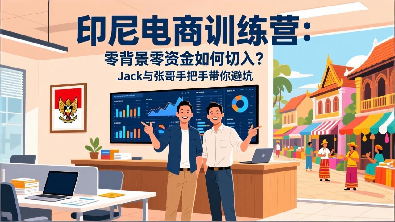 印尼电商训练营:零背景零资金如何切入?Jack与张哥手把手带你避坑小淇云库-创业网-网赚副业-网创副业-项目拆解-技术类创业资源网-副业网-免费资源下载小淇云库