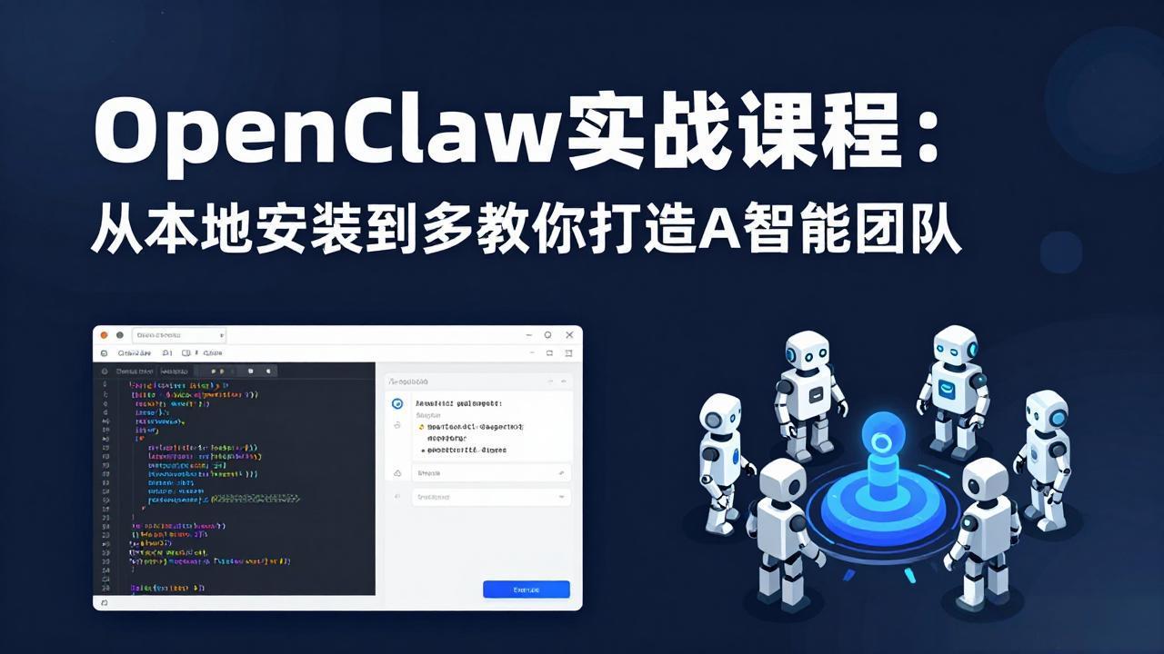 OpenClaw实战课程:从本地安装到多Agent协同,手把手教你打造AI智能团队小淇云库-创业网-网赚副业-网创副业-项目拆解-技术类创业资源网-副业网-免费资源下载小淇云库