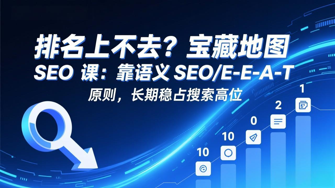 排名上不去？宝藏地图 SEO 课：靠语义 SEO+E-E-A-T 原则，长期稳占搜索高位小淇云库-创业网-网赚副业-网创副业-项目拆解-技术类创业资源网-副业网-免费资源下载小淇云库